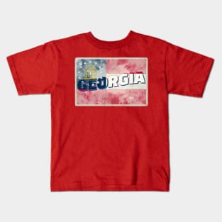 Georgia vintage style retro souvenir Kids T-Shirt